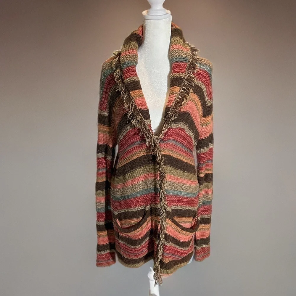 Exquisite Ralph Lauren Denim and Supply Multicolor Fringe Cardigan 💋 - Picture 4 of 11